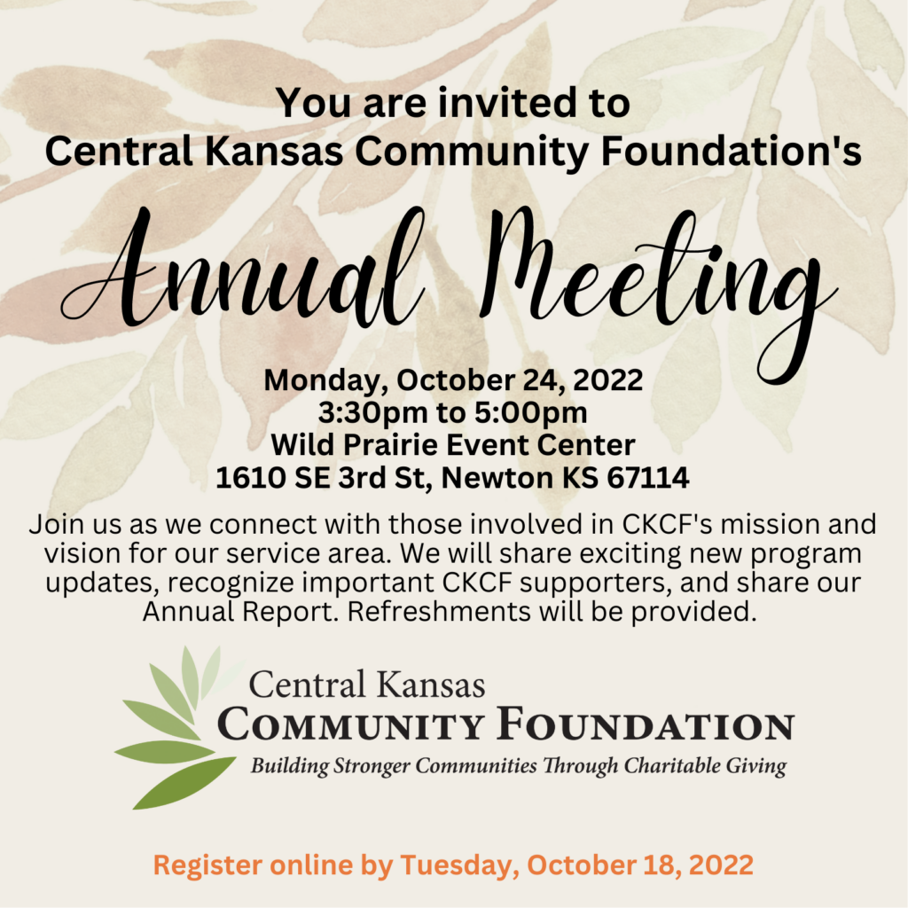 You are invited to CKCF's Annual Meeting