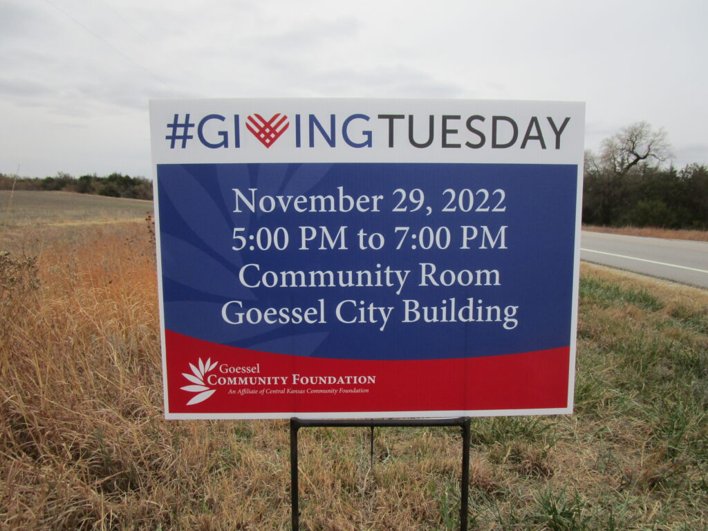 Goessel Giving Tuesday event poster