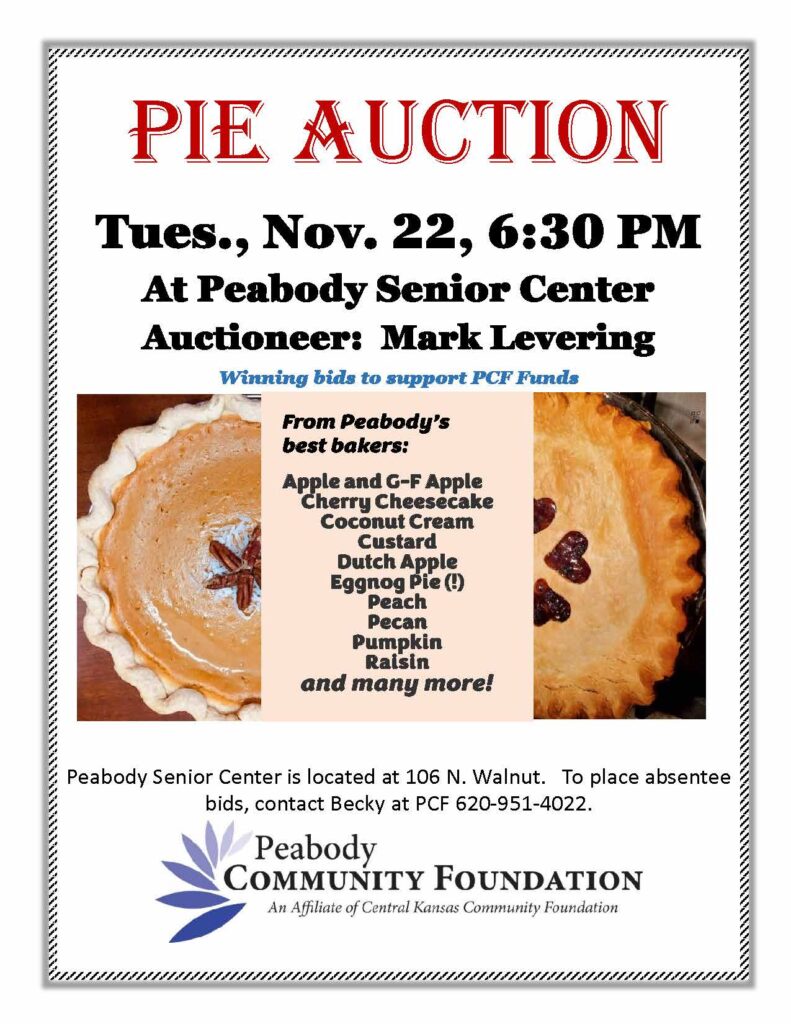 Peabody Pie Auction poster